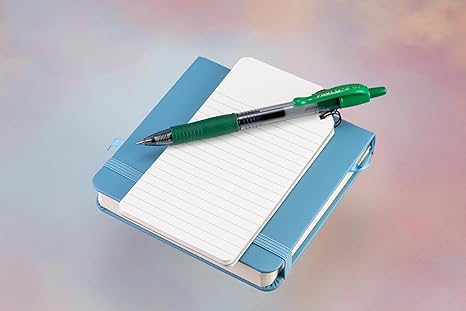 Pilot G2 Premium Gel Pen, Retractable, Fine 0.7 mm, Green Ink, Smoke/Green Barrel, Dozen (31025)