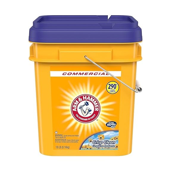 Arm & Hammer Powder Laundry Detergent, Crisp Clean, 18 lb Pail (3320001001)