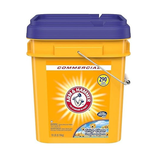 Arm & Hammer Powder Laundry Detergent, Crisp Clean, 18 lb Pail (3320001001)